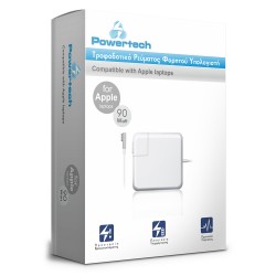 POWERTECH τροφοδοτικό laptop PT-137 για Apple, 90W, 18.5V - 4.6A