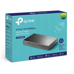 TP-LINK Desktop Switch TL-SF1008P 8 Θυρών, με 4-port POE, Ver. 5.0