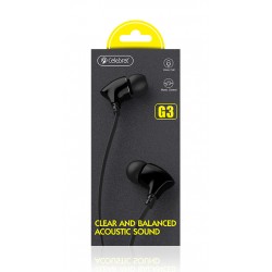 CELEBRAT Earphones με μικρόφωνο G3, on/off, 10mm, 1.2m, μαύρα