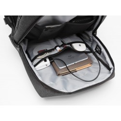 ARCTIC HUNTER τσάντα πλάτης B00218-BK με θήκη laptop 15.6", μαύρη