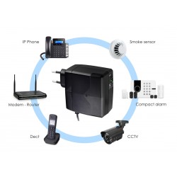 POWERTECH Mini DC UPS PT-749 με μπαταρία 2600mAh, 12V, 2.1A