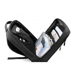 ARCTIC HUNTER τσάντα πλάτης 1701-BK με θήκη laptop 15.6", USB, μαύρη