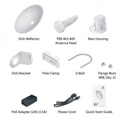UBIQUITI Access point PBE-M2-400, outdoor, 2.4GHz, 2x18dBi, AirMAX