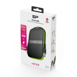 SILICON POWER εξωτερικός HDD Armor A60 2TB, USB 3.1, μαύρο