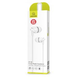 USAMS earphones με μικρόφωνο EP-39, 10mm, 1.2m, λευκά