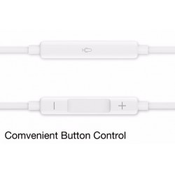 USAMS earphones με μικρόφωνο EP-22, 3.5mm, 14mm, 1.2m, λευκά