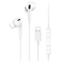 USAMS earphones με μικρόφωνο EP-41, Lightning, 10mm, 1.2m, λευκά