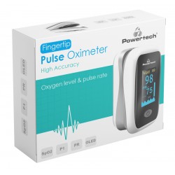 POWERTECH παλμικό οξύμετρο δακτύλου PT-922, OLED οθόνη, λευκό