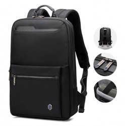 ARCTIC HUNTER τσάντα πλάτης B00410 με θήκη laptop 15.6", πτυσσόμενη, μαύρη