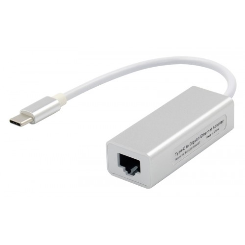 Αντάπτορας USB Type-C σε RJ45 ST735, 1000Mbps, RTL8153, ασημί