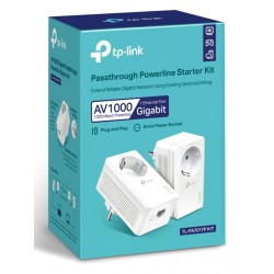 TP-LINK Powerline kit TL-PA7017P, Passthrough, AV100 Gigabit, Ver. 4.0