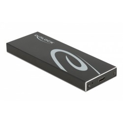 DELOCK θήκη για Μ.2 key B SSD 42003, Type-C, USB3.2 10Gbps, μαύρη