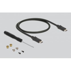 DELOCK θήκη για Μ.2 key B SSD 42003, Type-C, USB3.2 10Gbps, μαύρη