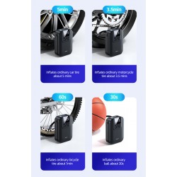 USAMS mini συμπιεστής αέρος αυτοκινήτου US-ZB215, μαύρος