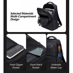 ARCTIC HUNTER τσάντα πλάτης B00477 με θήκη laptop 15.6", μαύρη