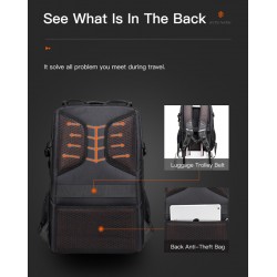 ARCTIC HUNTER τσάντα πλάτης B00387 με θήκη laptop 15.6", 26L, USB, μπλε