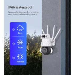 SECTEC smart κάμερα ST-428-4M-DL με προβολείς, dual lens, 4MP, Onvif PTZ