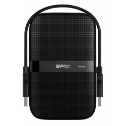 SILICON POWER εξωτερικός HDD Armor A60, 2TB, USB 3.2, μαύρος