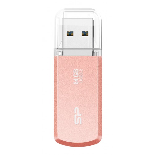 SILICON POWER USB Flash Drive Helios 202, 64GB, USB 3.2, ροζ χρυσό