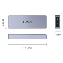 ORICO θήκη για Μ.2 SSD CM2C3-GY-BP, 6Gbps, έως 4TB, γκρι