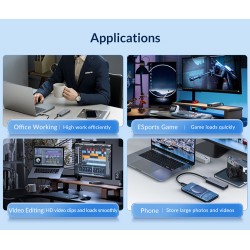 ORICO θήκη για Μ.2 SSD CM2C3-GY-BP, 6Gbps, έως 4TB, γκρι