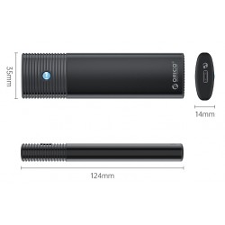 ORICO θήκη για Μ.2 NVMe SSD PWM2-G2-BK-EP, 10Gbps, έως 4TB, μαύρη