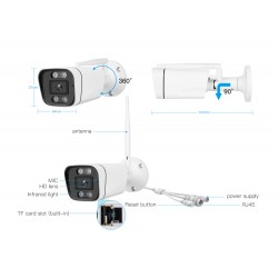 VSTARCAM smart IP κάμερα CS58, IP66, 3MP, WiFi, ανίχνευση καπνού