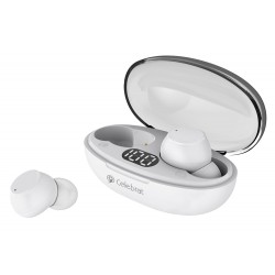 CELEBRAT earphones με θήκη φόρτισης TWS-W32, True Wireless, λευκά