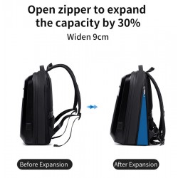 ARCTIC HUNTER τσάντα πλάτης B00487 θήκη laptop 15.6", λουκέτο TSA, μαύρη
