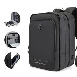 ARCTIC HUNTER τσάντα πλάτης B00227L με θήκη laptop 17", 41L, USB, μαύρη