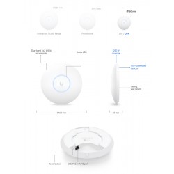 UBIQUITI Access Point UniFi U6+, WiFi 6, 5.300Mbps, Dual band, PoE