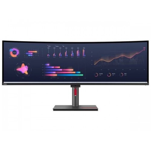 LENOVO Monitor ThinkVision P49w-30 49" Dual QHD IPS, Curved,RJ45, HDMI, USB-C, Thunderbolt, Display Port, Height adjustable, 3Y
