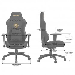 ANDA SEAT Gaming Chair PHANTOM-3 Large Grey Fabric