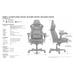 ANDA SEAT Gaming Chair KAISER-4 V2 XL White with 6D Armrest