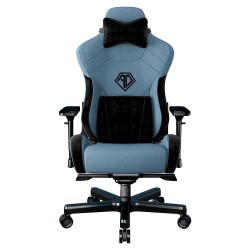 ANDA SEAT Gaming Chair T-PRO II Light Blue/ Black FABRIC with Alcantara Stripes