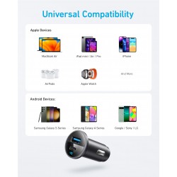 Anker 325 Car Charger 53W, USB-Type-C, USB-A