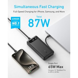ANKER Powerbank 20,000mAh 87W Max Fast Charging Built-in USB-C Cable