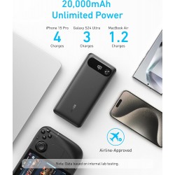 ANKER Powerbank 20,000mAh 87W Max Fast Charging Built-in USB-C Cable