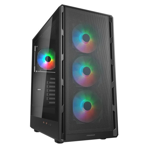 CC-COUGAR Case AIRFACE PURE RGB Tempered Glass Middle ATX Black (4x120mm RGB fans preinstalled)