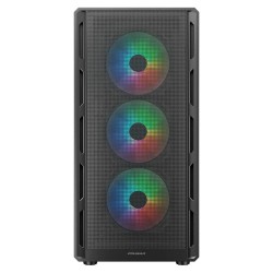 CC-COUGAR Case AIRFACE PURE RGB Tempered Glass Middle ATX Black (4x120mm RGB fans preinstalled)