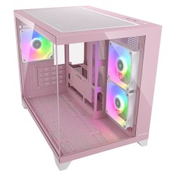 CC-COUGAR Case FV150 Mini RGB, Micro ATX Pink