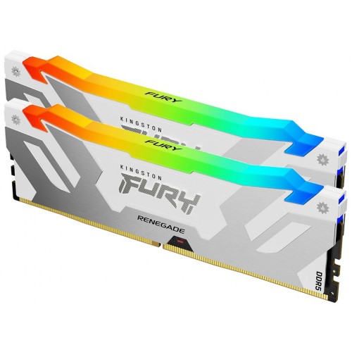 KINGSTON Memory KF572C38RWAK2-32  FURY Renegade WHITE RGB DDR5, 7200MT/s, 32GB kit of 2