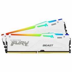 KINGSTON Memory KF560C30BWEAK2-64 FURY Beast WHITE RGB  DDR5, 6000MT/s, 64GB KIT OF 2