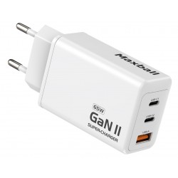 MAXBALL Charger T826 GaN II 3-Ports USB 65W White