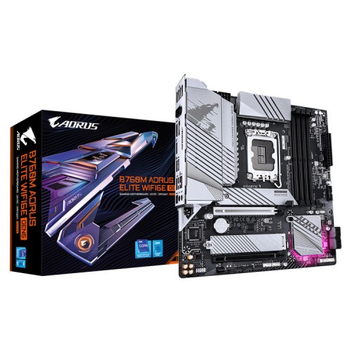 GIGABYTE MOTHERBOARD B760M AORUS ELITE WIFI6E GEN5,DDR5,1700, MATX