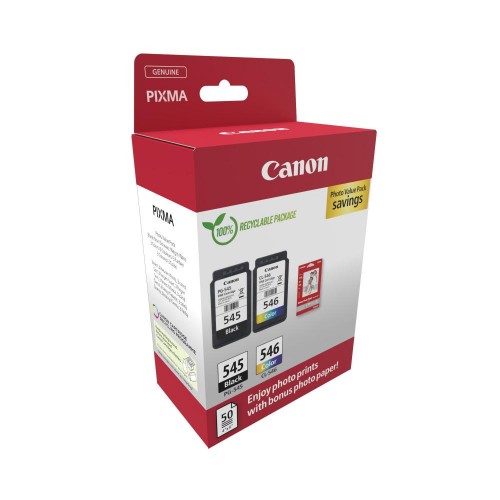 Canon Μελάνι Inkjet PG-545 CL-546 Multipack Photo Paper 50sh Carton Pack (8287B008) (CANPG-545VPCP) *