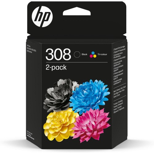 HP Μελάνι Inkjet No.308 2-Pack Black Tri-Color (6L6S6UE) (HP6L6S6UE)