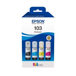 Epson 103 4 Inkjet Printer Cartridges Multipack Yellow Cyan Magenta Black (C13T00S64A) (EPST00S64A)