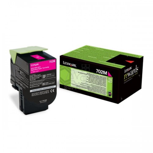 LEXMARK CS310 410 510 MAGENTA TONER CRTR SC (702M) RETURN 1k (70C20M0) (LEX70C20M0)