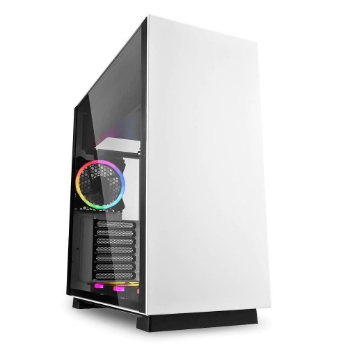 Sharkoon Pure Steel RGB Gaming Midi Tower Κουτί Υπολογιστή με Πλαϊνό Παράθυρο Λευκό (PURESTE
